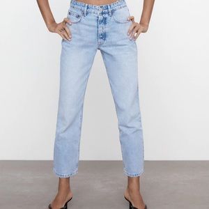 Zara straight leg light wash jeans